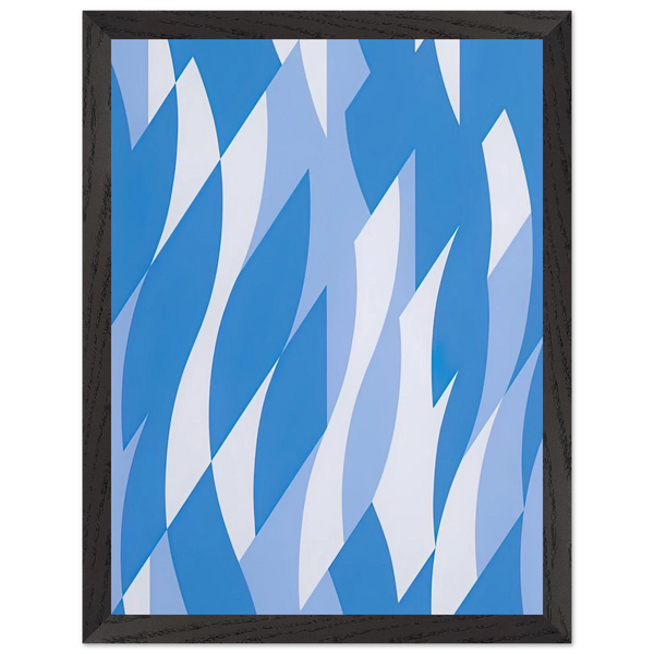TWO BLUES 2003 by Bridget Riley — Framed art print at Zephyeer