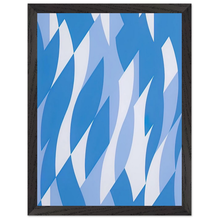 TWO BLUES 2003 by Bridget Riley — Framed art print at Zephyeer