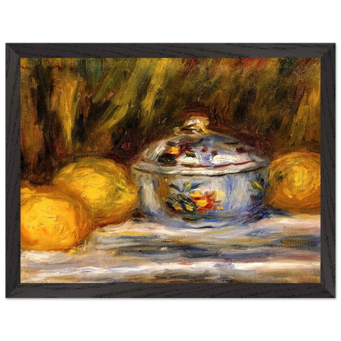Sugar Bowl and Lemons by Pierre-Auguste Renoir — Framed art print at Zephyeer