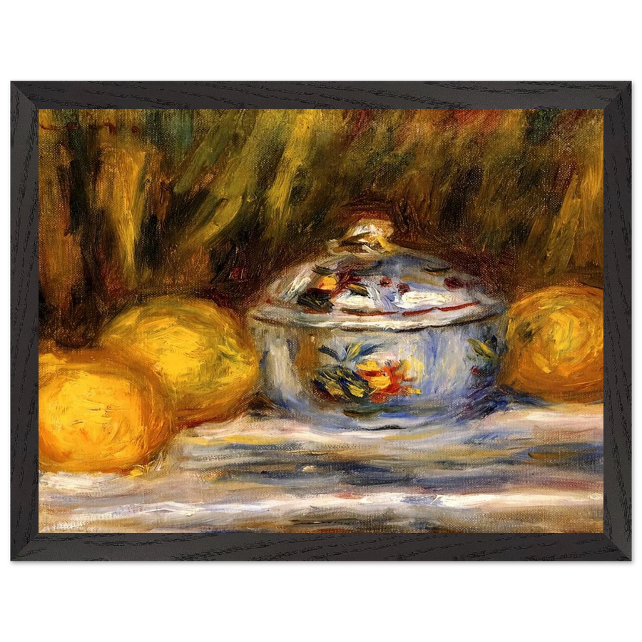 Sugar Bowl and Lemons by Pierre-Auguste Renoir — Framed art print at Zephyeer