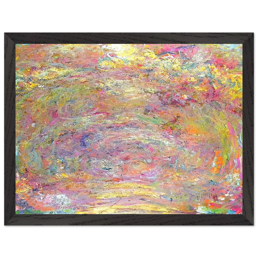 Path under the Rose Trellises by Claude Monet — Framed art print at Zephyeer