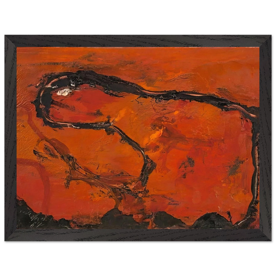 Pega - 1964 by Emil Schumacher — Framed art print at Zephyeer