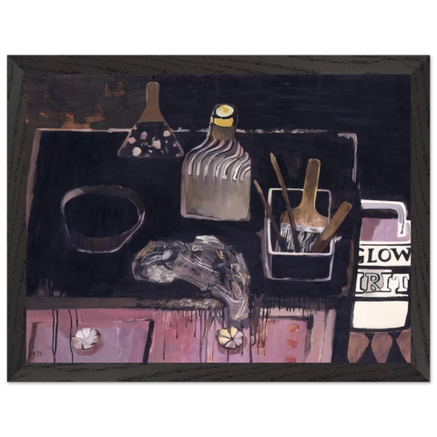 The Etching Table - 1971 by Mary Fedden — Framed art print at Zephyeer