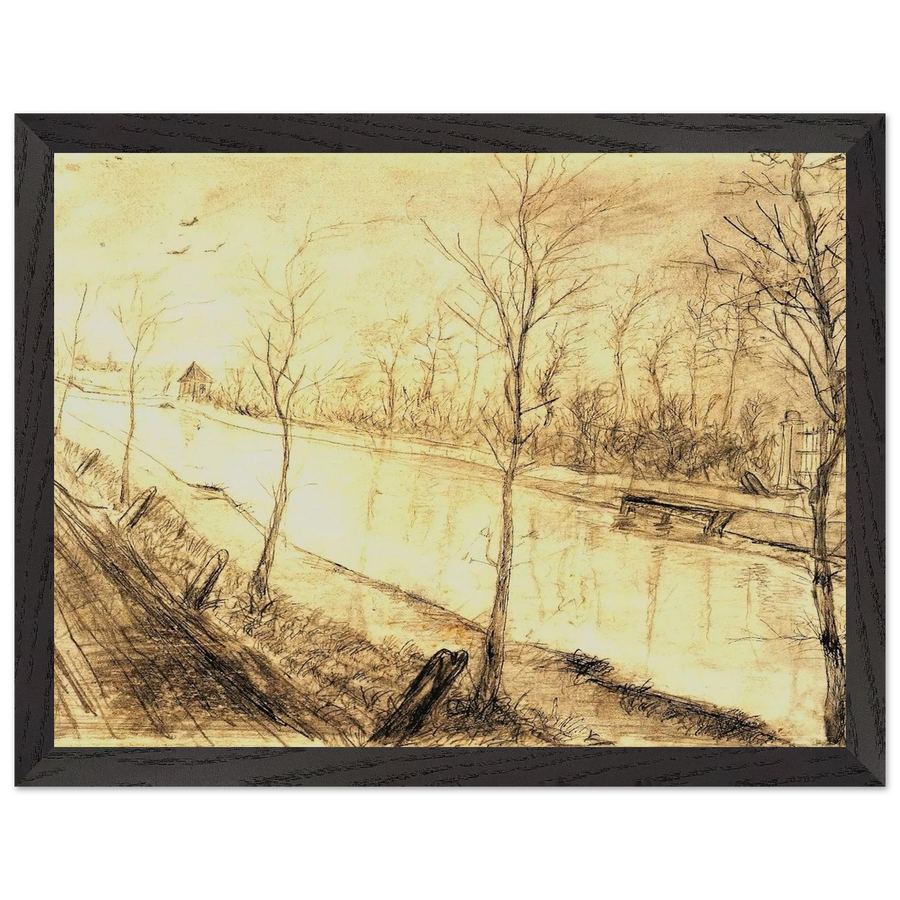 Canal by Vincent van Gogh — Framed art print at Zephyeer