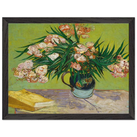 Oleanders and Books by Vincent van Gogh — Framed art print at Zephyeer