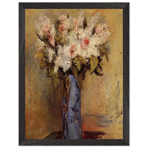 Vase of Lilacs and Roses by Pierre-Auguste Renoir — Framed art print at Zephyeer