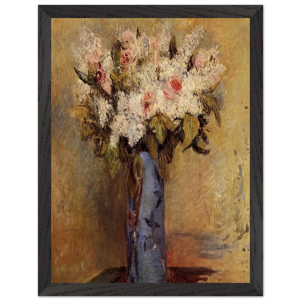 Vase of Lilacs and Roses by Pierre-Auguste Renoir — Framed art print at Zephyeer