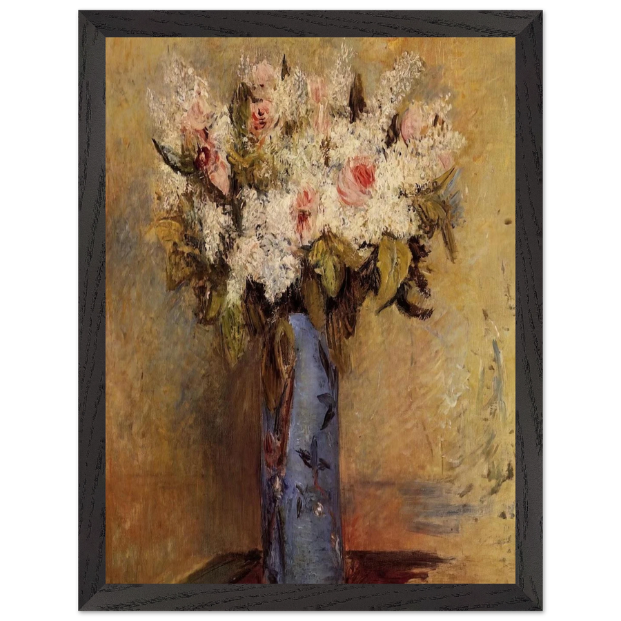 Vase of Lilacs and Roses by Pierre-Auguste Renoir — Framed art print at Zephyeer
