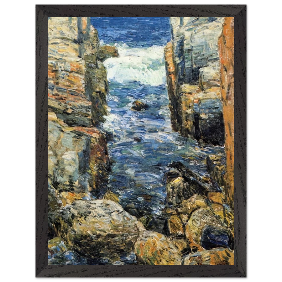 The South Gorge, Appledore, Isles of Shoals by Childe Hassam — Framed art print at Zephyeer