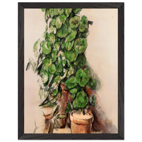 Pots of Geraniums by Paul Cézanne — Framed art print at Zephyeer