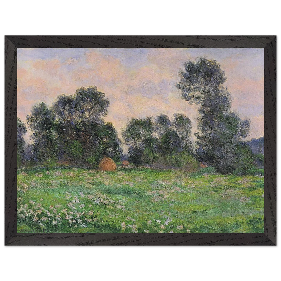Meadow in Giverny by Claude Monet — Framed art print at Zephyeer