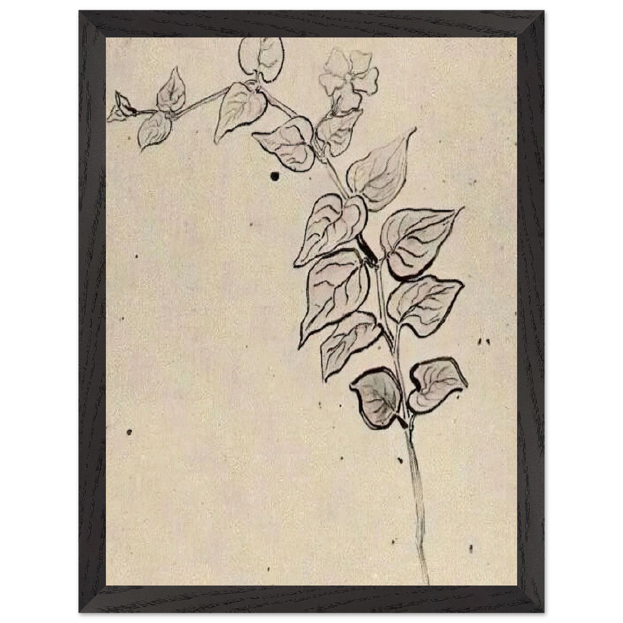 Branch with Leaves by Vincent van Gogh — Framed art print at Zephyeer