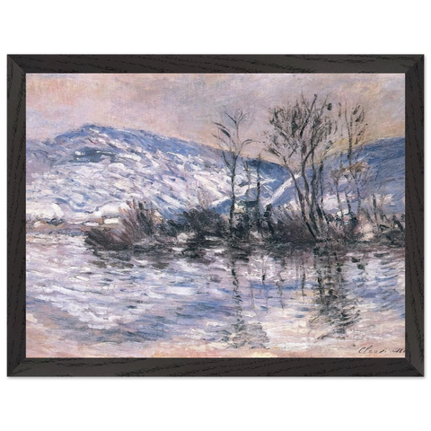 The Seine at Port Villez, Snow Effect 02 by Claude Monet — Framed art print at Zephyeer