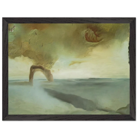 LANDSCAPE WITH ROCK IN THE SHAPE OF A TRIUMPHAL ARCH by Salvador Dali — Framed art print at Zephyeer