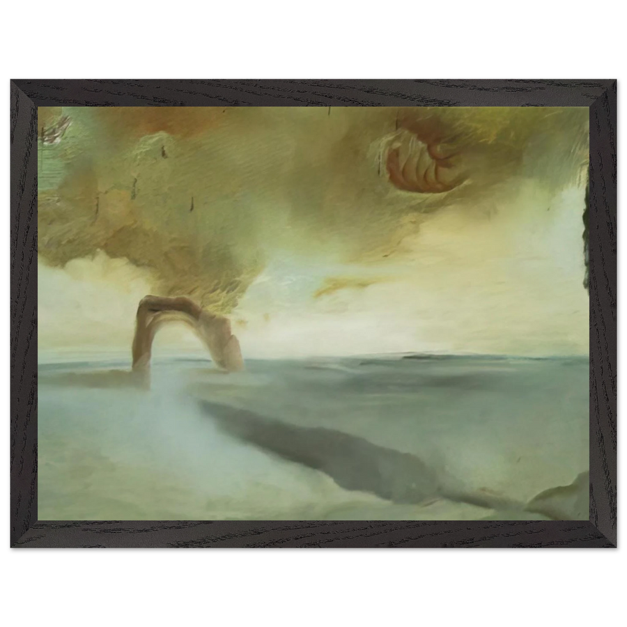 LANDSCAPE WITH ROCK IN THE SHAPE OF A TRIUMPHAL ARCH by Salvador Dali — Framed art print at Zephyeer