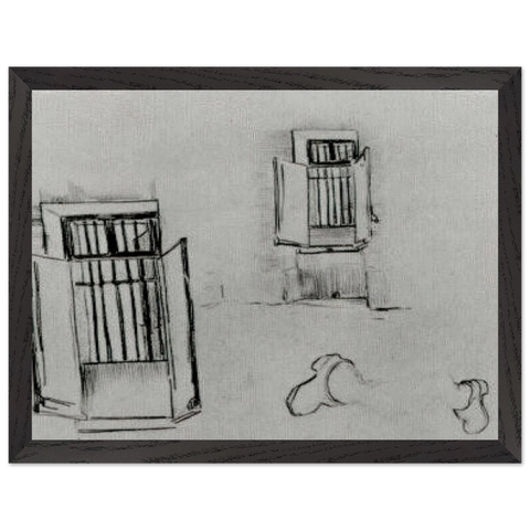Barred Windows by Vincent van Gogh — Framed art print at Zephyeer