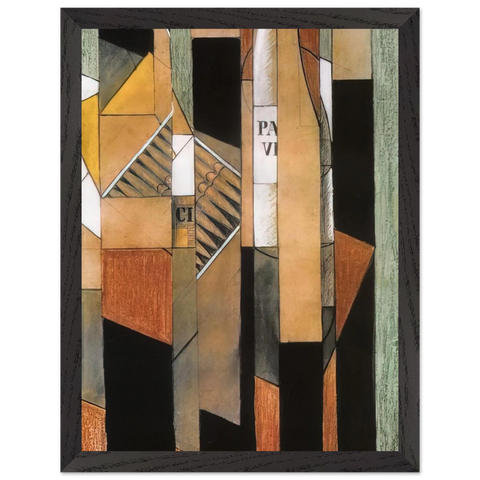 STILL LIFE WITH BOTTLE AND CIGARS 1912 by Juan Gris — Framed art print at Zephyeer