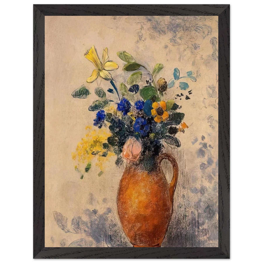 VASE OF FLOWERS 1908 by Odilon Redon — Framed art print at Zephyeer
