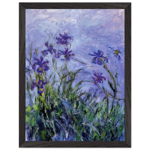 Lilac Irises by Claude Monet — Framed art print at Zephyeer
