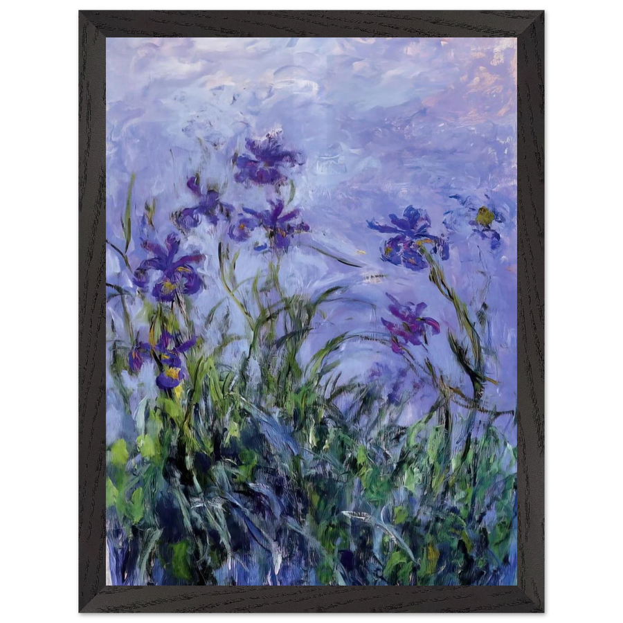 Lilac Irises by Claude Monet — Framed art print at Zephyeer