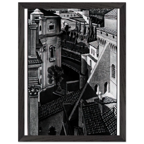 BERWEEN ST PETER AND SISTINE CHAPEL MARCH 1936 1936 by MC Escher — Framed art print at Zephyeer