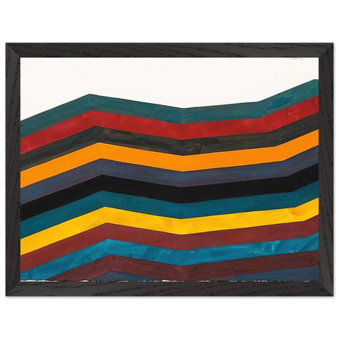 Irregular Horizontal Bands of Equal Width Starting at Bottom by Sol LeWitt — Framed art print at Zephyeer