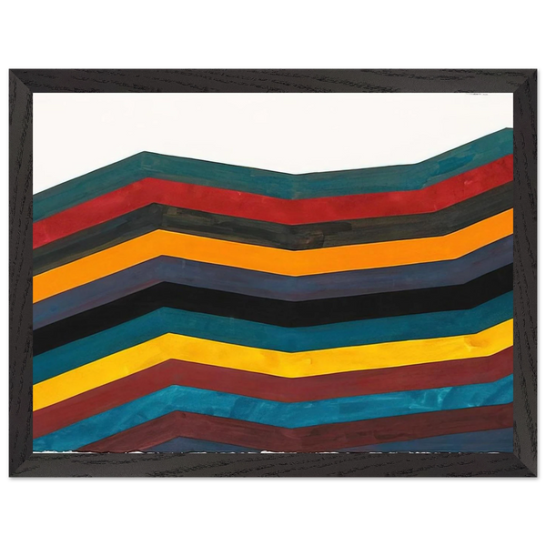 Irregular Horizontal Bands of Equal Width Starting at Bottom by Sol LeWitt — Framed art print at Zephyeer
