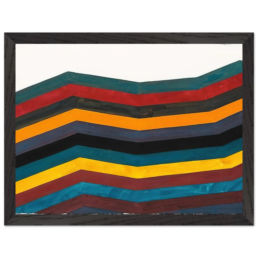 Irregular Horizontal Bands of Equal Width Starting at Bottom by Sol LeWitt — Framed art print at Zephyeer