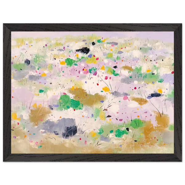 The Blooming Mountain - Abstract Expressionism, Ink and wash painting by Wu Guanzhong — Framed art print at Zephyeer