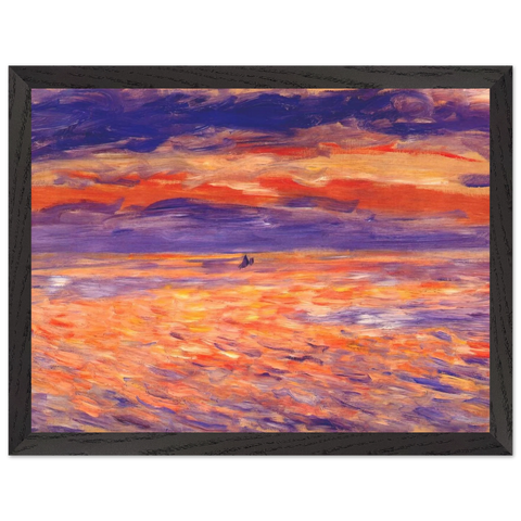 Sunset at sea by Pierre-Auguste Renoir — Framed art print at Zephyeer