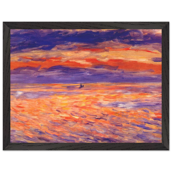 Sunset at sea by Pierre-Auguste Renoir — Framed art print at Zephyeer
