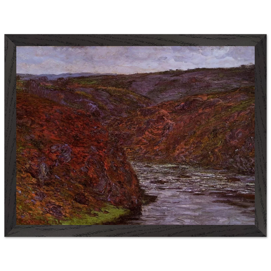 Valley of the Creuse, Grey Sky by Claude Monet — Framed art print at Zephyeer