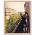 A BALCONY BOULEVARD HAUSSMANN by Gustave Caillebotte — Framed art print at Zephyeer