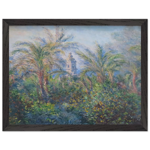 Garden in Bordighera, Impression of Morning by Claude Monet — Framed art print at Zephyeer