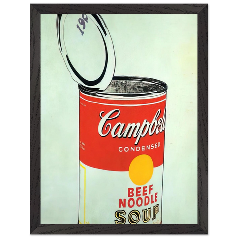 Big Campbell's Soup Can 19c  Beef Noodle by Andy Warhol — Framed art print at Zephyeer