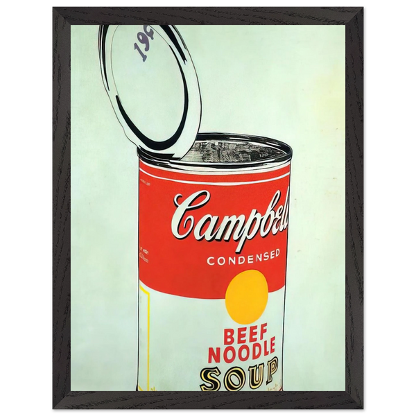 Big Campbell's Soup Can 19c  Beef Noodle by Andy Warhol — Framed art print at Zephyeer