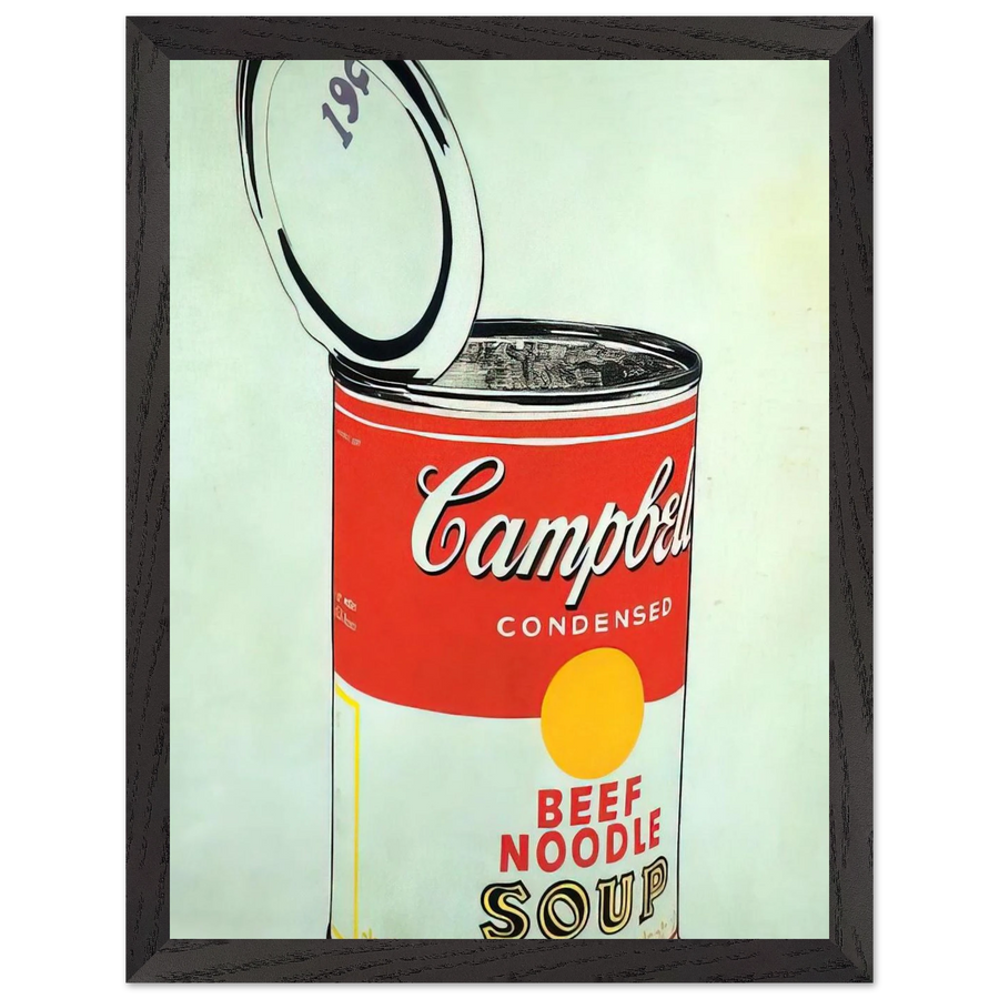 Big Campbell's Soup Can 19c  Beef Noodle by Andy Warhol — Framed art print at Zephyeer