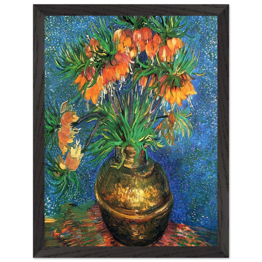 Fritillaries in a Copper Vase by Vincent van Gogh — Framed art print at Zephyeer