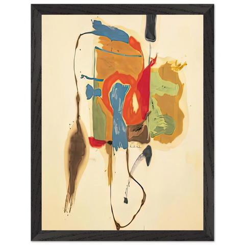Blue Form in a Scene, 1961- by Helen Frankenthaler — Framed art print at Zephyeer