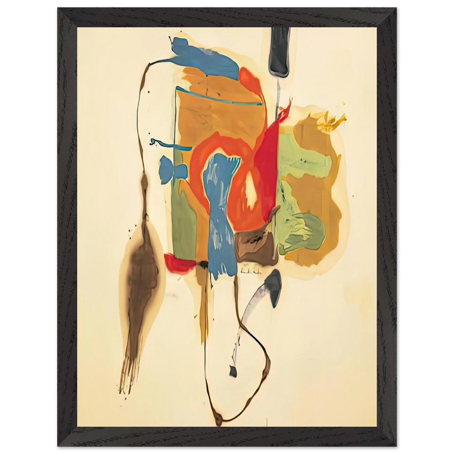 Blue Form in a Scene, 1961- by Helen Frankenthaler — Framed art print at Zephyeer