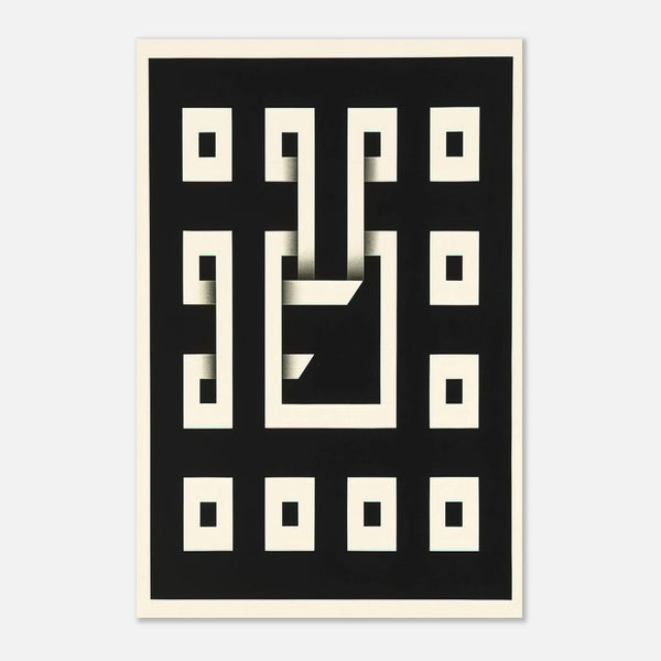 Clandestine Game XI (1968) by Omar Rayo, poster
