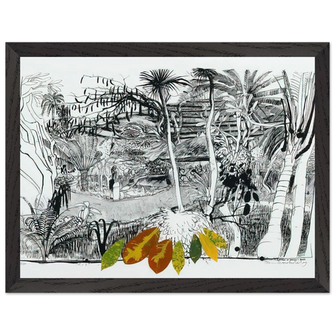 The Garden in Sanur - Bali - 1980 by Brett Whiteley — Framed art print at Zephyeer