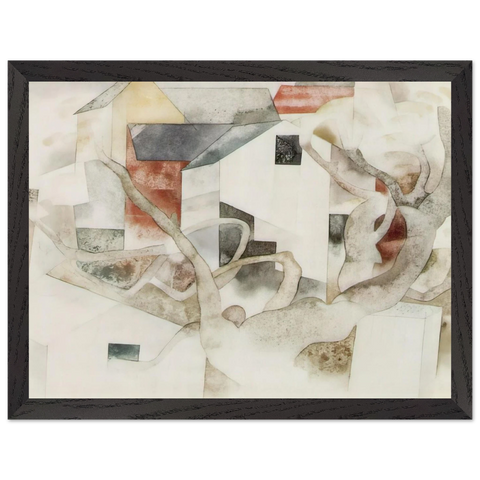 Trees and Barns Bermuda - 1917 by Charles Demuth — Framed art print at Zephyeer