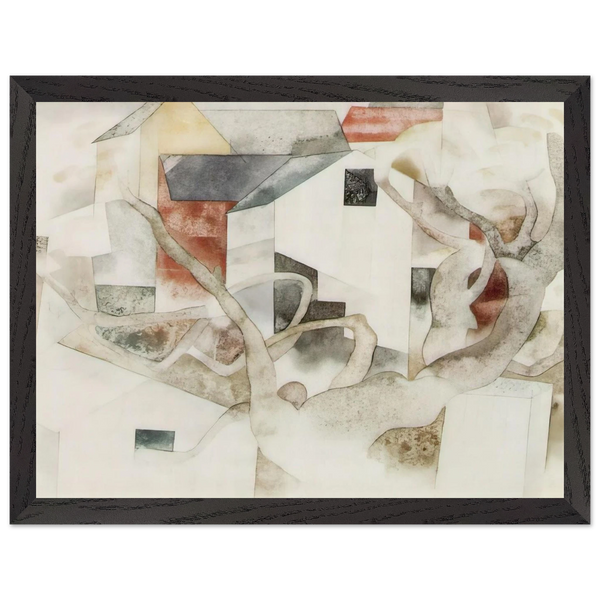 Trees and Barns Bermuda - 1917 by Charles Demuth — Framed art print at Zephyeer
