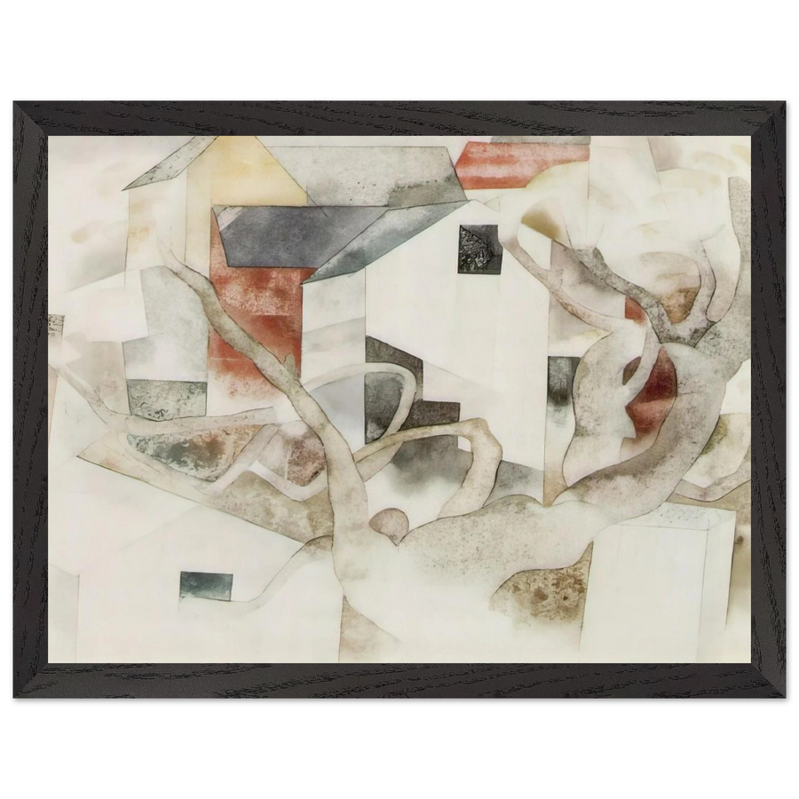 Trees and Barns Bermuda - 1917 by Charles Demuth — Framed art print at Zephyeer