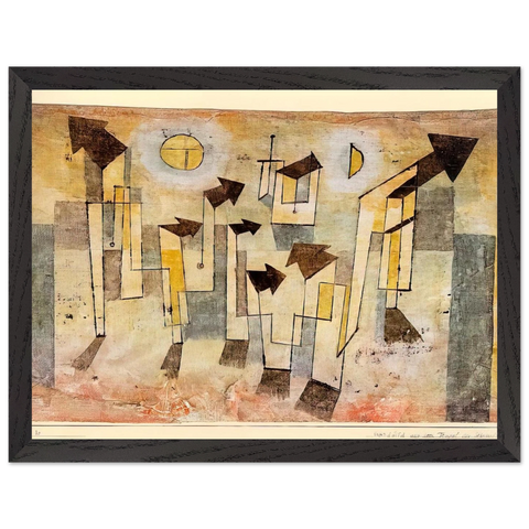 WALL PAINTING FROM THE TEMPLE OF LONGING 1922 by Paul Klee — Framed art print at Zephyeer