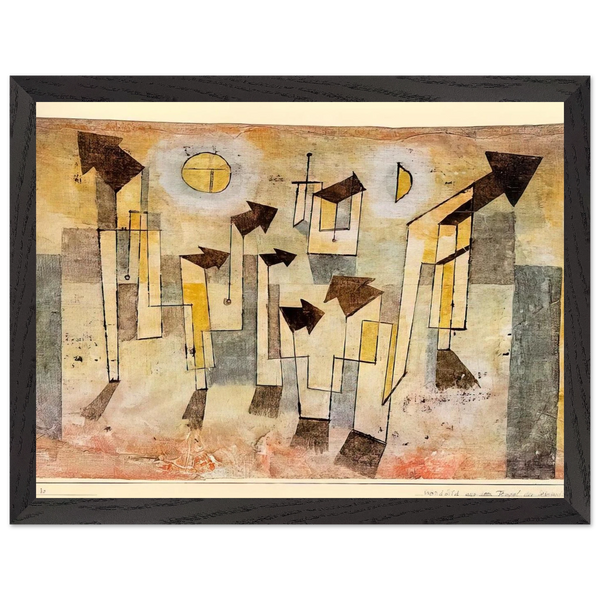 WALL PAINTING FROM THE TEMPLE OF LONGING 1922 by Paul Klee — Framed art print at Zephyeer