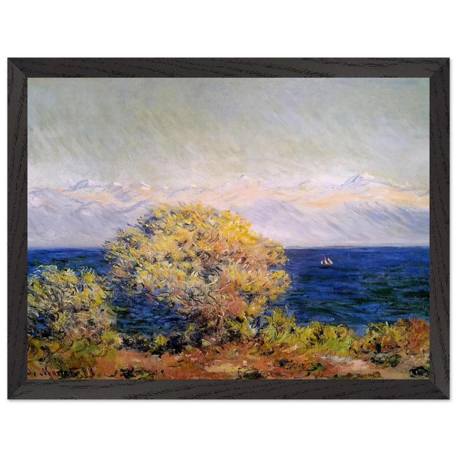 At Cap d'Antibes, Mistral Wind by Claude Monet — Framed art print at Zephyeer
