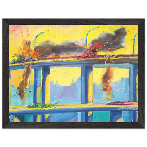 Sunset Crash - 1982 by Carlos Almaraz — Framed art print at Zephyeer