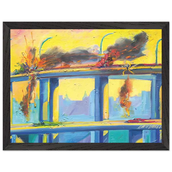Sunset Crash - 1982 by Carlos Almaraz — Framed art print at Zephyeer